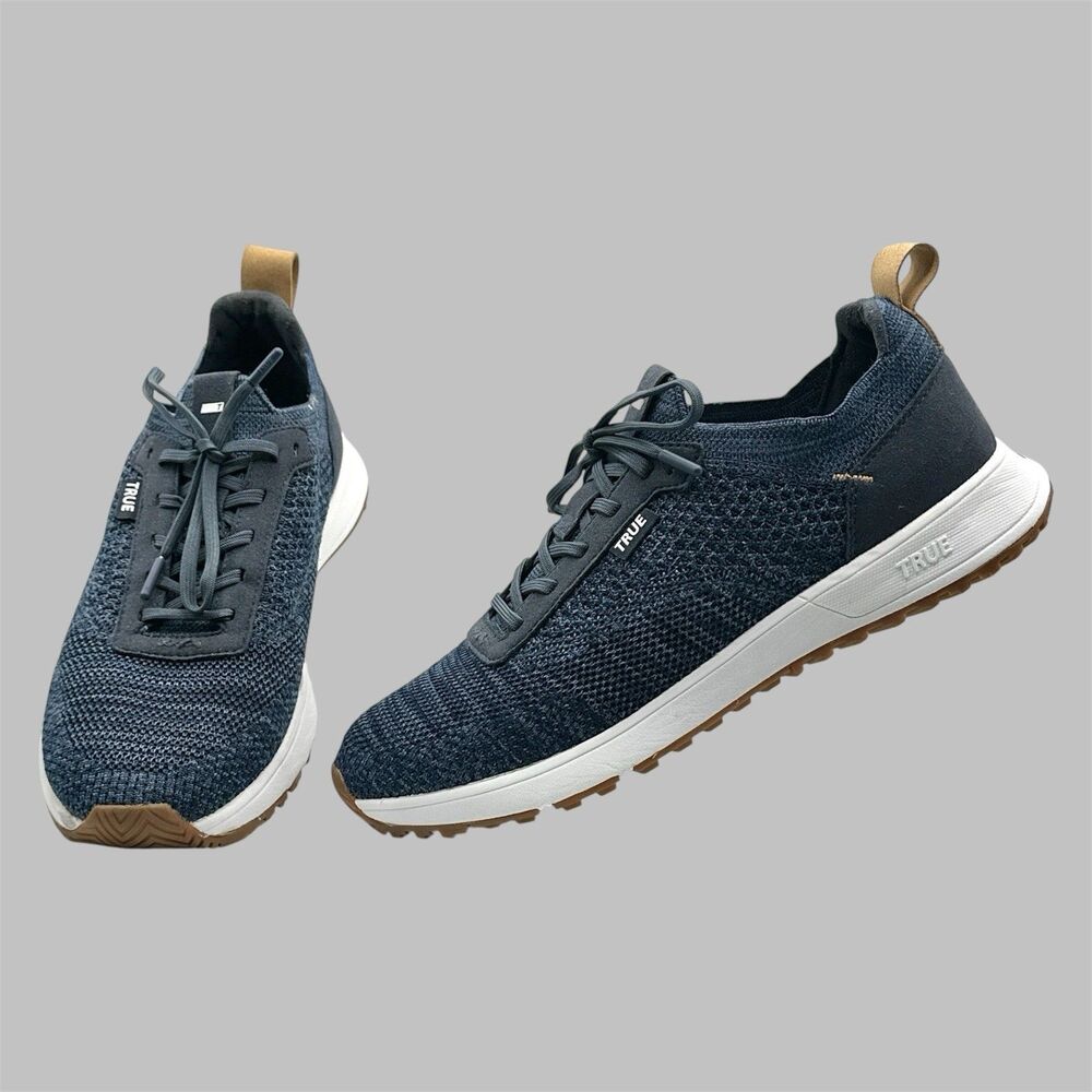 True Linkswear All Day Knit 3 Shoes Mens 11.5 Blue White Spikeless Golf Sneakers